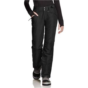 TSLA Womens Insulated Snow Pants Black Waterproof Ski Snowboard Cargo Small NWT